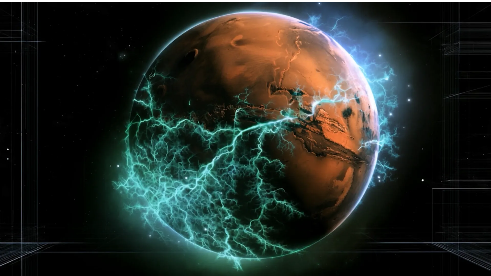 Mycelium growing on the Martian surface